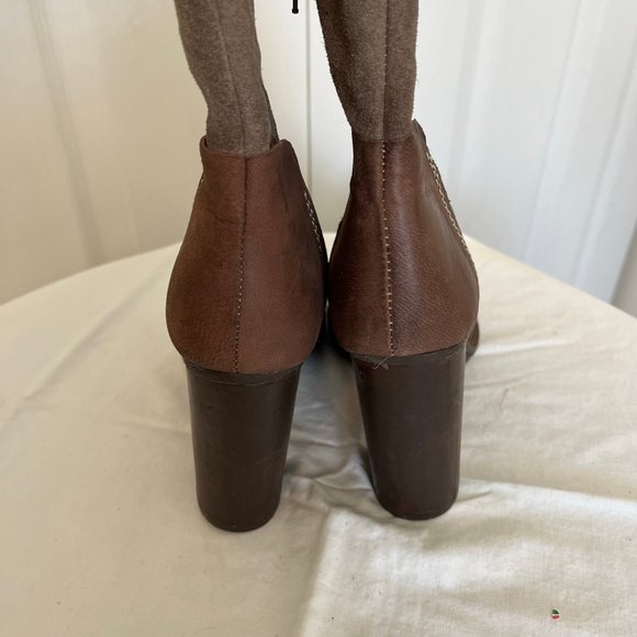 Rebels Suede Leather Heeled Ankle Boots - Picture 3 of 7
